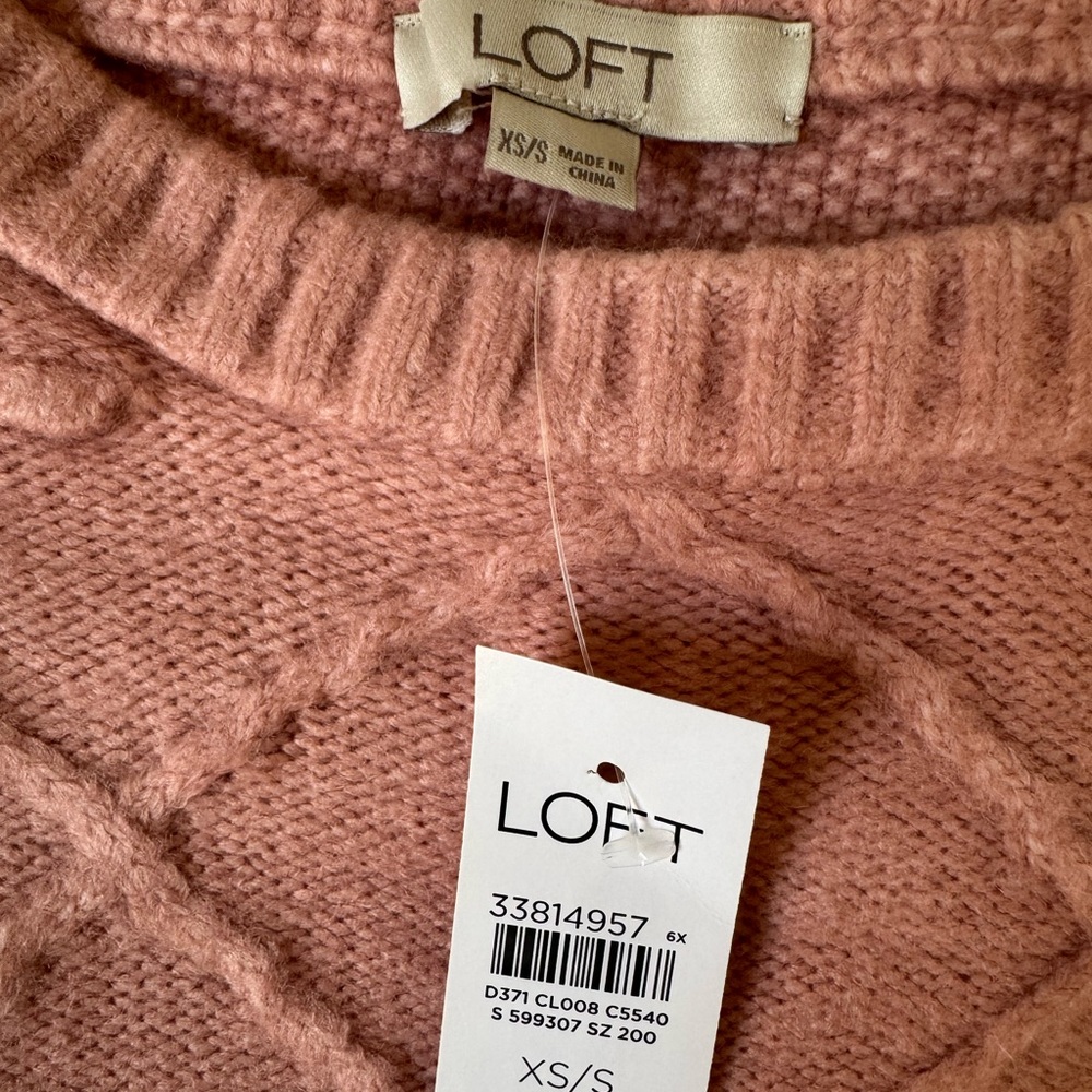 LOFT Soft Blush Crew Neck Sweater